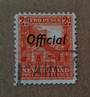 NEW ZEALAND 1935 Pictorial Official 2d Orange. Perf 12½ Line. Light slogan cancel with