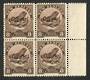 NEW ZEALAND 1935 Pictorial Official 8d Tuatara. Perf 12½. Block of 4. - 75031 - UHM