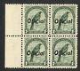 NEW ZEALAND 1935 Pictorial Official 1/- Tui. Perf 12½. Block of 4. - 75032 - UHM