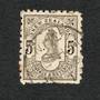 NEW ZEALAND 1882 Victoria 1st Second Sideface 5d Grey with advert