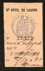 FRANCE 1897 Receipt from Le Gd Hotel Du Louvre. - 76139 - Fiscal