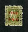 NEW ZEALAND 1922 Geo 5th Fine Paid 9d Sage-Green. Punched but still a nice copy. - 76146 - Fiscal