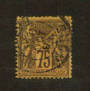 FRANCE 1877 Definitive 75c Brown on pale orange. Type 2. Letter 'N' under the 'U'. - 76221 - VFU