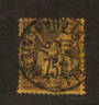 FRANCE 1877 Definitive 75c Dull Brown on deep orange. Type 2. Letter 'N' under the 'U'. - 76223 - Used