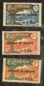 CAMEROUN 1940 War Relief Fund Surcharges. Set of 3. - 76475 - UHM