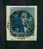 BELGIUM 1849 Definitive 20c Deep Blue. Full margins. On piece. - 77881 - VFU