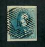 BELGIUM 1849 Definitive 20c Pale Blue. Very rare shade. Full margins. On piece. - 77882 - VFU