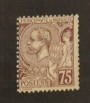 MONACO 1901 Definitive 75c Brown on buff. - 78930