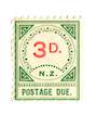 NEW ZEALAND 1899 Postage Due 3d Green and Carmine. - 79435 - UHM