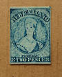 NEW ZEALAND 1855 Full Face Queen 2d Bright Blue. Intra-Production Plate Proof. - 79440 - Mint